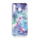 For Galaxy M30 Coloured Drawing Pattern IMD Workmanship Soft TPU Protective Case(Blue Sky) - 1