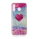 For Galaxy M30 Coloured Drawing Pattern IMD Workmanship Soft TPU Protective Case(Red Heart) - 1
