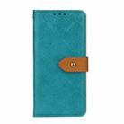 For vivo Y20 European Floral Embossed Copper Buckle Horizontal Flip PU Leather Case with Holder & Card Slots & Wallet & Photo Frame(Blue) - 1