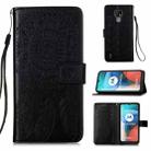 For Motorola Moto E7 Dream Catcher Printing Horizontal Flip Leather Case with Holder & Card Slots & Wallet & Lanyard(Black) - 1