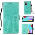 For Samsung Galaxy A52 5G / 4G Dream Catcher Printing Horizontal Flip Leather Case with Holder & Card Slots & Wallet & Lanyard(Green) - 1