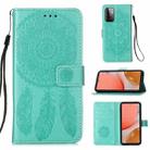 For Samsung Galaxy A72 5G / 4G Dream Catcher Printing Horizontal Flip Leather Case with Holder & Card Slots & Wallet & Lanyard(Green) - 1