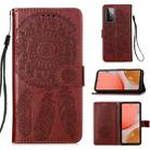 For Samsung Galaxy A72 5G / 4G Dream Catcher Printing Horizontal Flip Leather Case with Holder & Card Slots & Wallet & Lanyard(Brown) - 1