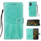 For Xiaomi Poco M3 / Redmi Note 9 4G Dream Catcher Printing Horizontal Flip Leather Case with Holder & Card Slots & Wallet & Lanyard(Green) - 1