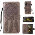 For Xiaomi Poco M3 / Redmi Note 9 4G Dream Catcher Printing Horizontal Flip Leather Case with Holder & Card Slots & Wallet & Lanyard(Grey) - 1