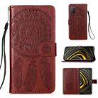 For Xiaomi Poco M3 / Redmi Note 9 4G Dream Catcher Printing Horizontal Flip Leather Case with Holder & Card Slots & Wallet & Lanyard(Brown) - 1