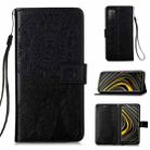 For Xiaomi Poco M3 / Redmi Note 9 4G Dream Catcher Printing Horizontal Flip Leather Case with Holder & Card Slots & Wallet & Lanyard(Black) - 1