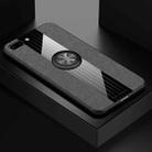 For iPhone 8  /7 XINLI Stitching Cloth Texture Shockproof TPU Protective Case with Ring Holder(Grey) - 1