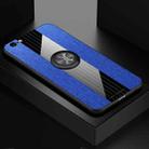For iPhone 6 / 6s XINLI Stitching Cloth Texture Shockproof TPU Protective Case with Ring Holder(Blue) - 1