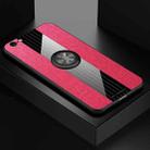 For iPhone 6 / 6s XINLI Stitching Cloth Texture Shockproof TPU Protective Case with Ring Holder(Red) - 1