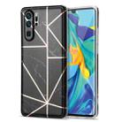 For Huawei P30 Pro Electroplating Stitching Marbled IMD Stripe Straight Edge Rubik Cube Phone Protective Case(Black) - 1