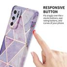 For Huawei P40 Electroplating Stitching Marbled IMD Stripe Straight Edge Rubik Cube Phone Protective Case(Light Purple) - 4