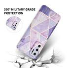 For Huawei P40 Electroplating Stitching Marbled IMD Stripe Straight Edge Rubik Cube Phone Protective Case(Light Purple) - 5