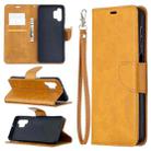For Samsung Galaxy A32 5G Retro Lambskin Texture Pure Color Horizontal Flip PU Leather Case with Holder & Card Slots & Wallet & Lanyard(Yellow) - 1