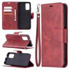 For Xiaomi Poco M3 Retro Lambskin Texture Pure Color Horizontal Flip PU Leather Case with Holder & Card Slots & Wallet & Lanyard(Red) - 1