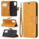 For Xiaomi Poco M3 Retro Lambskin Texture Pure Color Horizontal Flip PU Leather Case with Holder & Card Slots & Wallet & Lanyard(Yellow) - 1