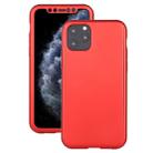 For iPhone 11 Pro Shockproof PC Full Coverage Protective Case with Tempered Glass Film(Red) - 1