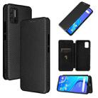 For UMIDIGI A7S Carbon Fiber Texture Horizontal Flip TPU + PC + PU Leather Case with Card Slot(Black) - 1