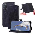 For OPPO A52 / A72 / A92 Retro Skin Feel Butterflies Embossing Horizontal Flip Leather Case with Holder & Card Slots & Wallet(Black) - 1