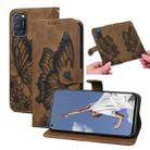 For OPPO A52 / A72 / A92 Retro Skin Feel Butterflies Embossing Horizontal Flip Leather Case with Holder & Card Slots & Wallet(Brown) - 1