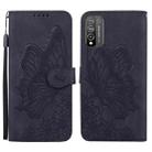 For Huawei Honor 10X Lite Retro Skin Feel Butterflies Embossing Horizontal Flip Leather Case with Holder & Card Slots & Wallet(Black) - 1