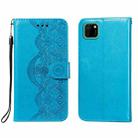 For Huawei Y5p / Honor 9S Flower Vine Embossing Pattern Horizontal Flip Leather Case with Card Slot & Holder & Wallet & Lanyard(Blue) - 1