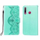 For Huawei Honor 10i Flower Vine Embossing Pattern Horizontal Flip Leather Case with Card Slot & Holder & Wallet & Lanyard(Green) - 1