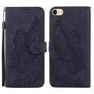 Retro Skin Feel Butterflies Embossing Horizontal Flip Leather Case with Holder & Card Slots & Wallet For iPhone 6 / 6s(Black) - 1