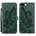 Retro Skin Feel Butterflies Embossing Horizontal Flip Leather Case with Holder & Card Slots & Wallet For iPhone 6 Plus / 6s Plus(Green) - 1