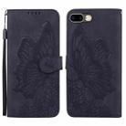 Retro Skin Feel Butterflies Embossing Horizontal Flip Leather Case with Holder & Card Slots & Wallet For iPhone 6 Plus / 6s Plus(Black) - 1