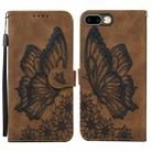 Retro Skin Feel Butterflies Embossing Horizontal Flip Leather Case with Holder & Card Slots & Wallet For iPhone 6 Plus / 6s Plus(Brown) - 1