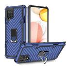 For Samsung Galaxy A42 5G Cool Armor PC + TPU Shockproof Case with 360 Degree Rotation Ring Holder(Blue) - 1