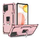 For Samsung Galaxy A42 5G Cool Armor PC + TPU Shockproof Case with 360 Degree Rotation Ring Holder(Rose Gold) - 1