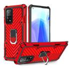 For Xiaomi Mi 10T 5G / 10T Pro 5G Cool Armor PC + TPU Shockproof Case with 360 Degree Rotation Ring Holder(Red) - 1