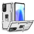 For Xiaomi Mi 10T 5G / 10T Pro 5G Cool Armor PC + TPU Shockproof Case with 360 Degree Rotation Ring Holder(Silver) - 1