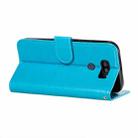 For LG K40S Flower Vine Embossing Pattern Horizontal Flip Leather Case with Card Slot & Holder & Wallet & Lanyard(Blue) - 6