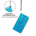 For LG K40S Flower Vine Embossing Pattern Horizontal Flip Leather Case with Card Slot & Holder & Wallet & Lanyard(Blue) - 7