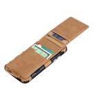 For iPhone SE 2020 & 8 & 7 Cloth Texture + TPU Shockproof Protective Case with Vertical Flip Card Slots(Khaki) - 3