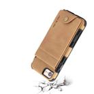 For iPhone SE 2020 & 8 & 7 Cloth Texture + TPU Shockproof Protective Case with Vertical Flip Card Slots(Khaki) - 4