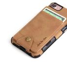 For iPhone SE 2020 & 8 & 7 Cloth Texture + TPU Shockproof Protective Case with Vertical Flip Card Slots(Khaki) - 5