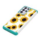 For Samsung Galaxy S21 Ultra 5G Coloured Drawing Pattern PU + TPU Protective Case(Sunflower) - 4