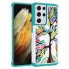 For Samsung Galaxy S21 Ultra 5G Coloured Drawing Pattern PU + TPU Protective Case(Colorful Tree) - 2