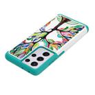 For Samsung Galaxy S21 Ultra 5G Coloured Drawing Pattern PU + TPU Protective Case(Colorful Tree) - 5