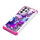 For Samsung Galaxy S21 Ultra 5G Coloured Drawing Pattern PU + TPU Protective Case(Butterfly) - 4