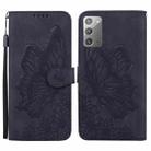 For Samsung Galaxy Note20 Retro Skin Feel Butterflies Embossing Horizontal Flip Leather Case with Holder & Card Slots & Wallet(Black) - 1