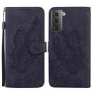 For Samsung Galaxy S21+ 5G Retro Skin Feel Butterflies Embossing Horizontal Flip Leather Case with Holder & Card Slots & Wallet(Black) - 1
