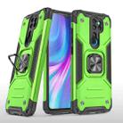 For Xiaomi Redmi Note 8 Pro Magnetic Armor Shockproof TPU + PC Case with Metal Ring Holder(Green) - 1