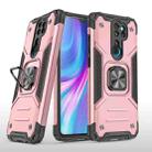 For Xiaomi Redmi Note 8 Pro Magnetic Armor Shockproof TPU + PC Case with Metal Ring Holder(Rose Gold) - 1