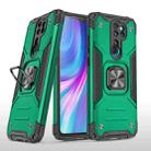 For Xiaomi Redmi Note 8 Pro Magnetic Armor Shockproof TPU + PC Case with Metal Ring Holder(Dark Green) - 1