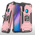 For Xiaomi Redmi Note 8 Magnetic Armor Shockproof TPU + PC Case with Metal Ring Holder(Rose Gold) - 1